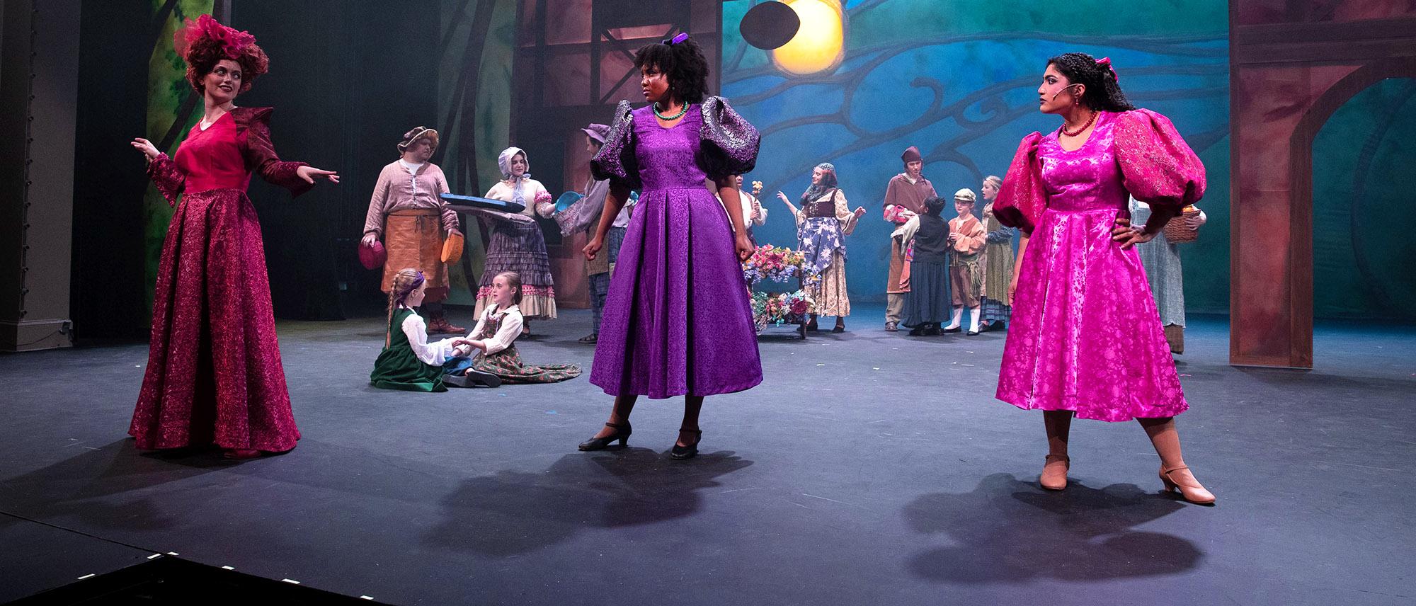 production of Cinderella with actors performing musical on stage